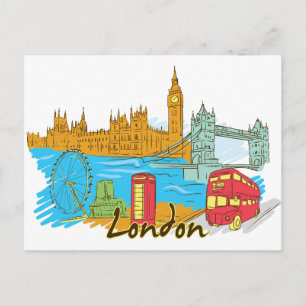 London England World Fest City Postkarte