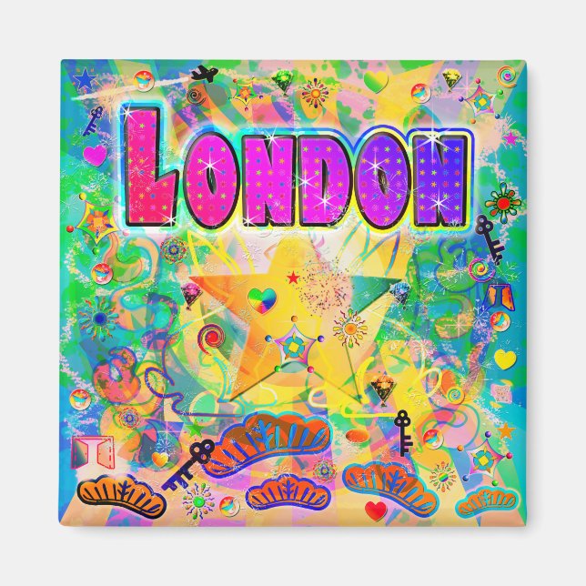 London Epoche-Stunden-Magnet Magnet (Vorne)