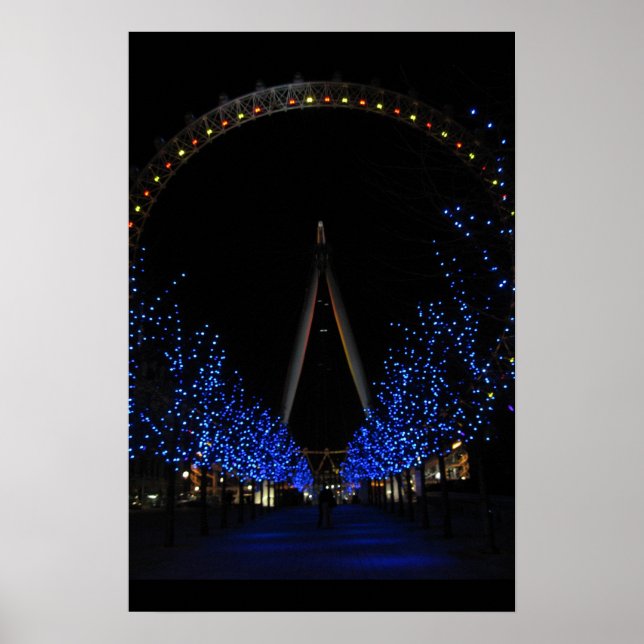 London Eye by Night Poster (Vorne)