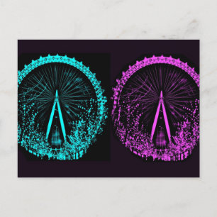London Eye Collage Postkarte