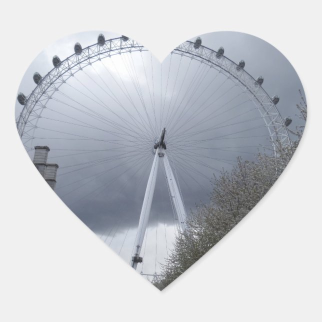 London Eye Heart Sticker (Vorderseite)
