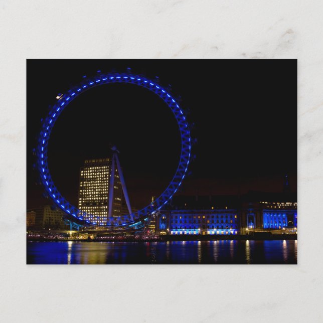 London Eye Night View Postkarte (Vorderseite)