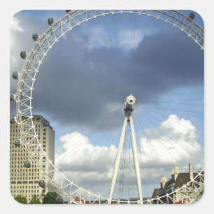 London Eye Quadratischer Aufkleber