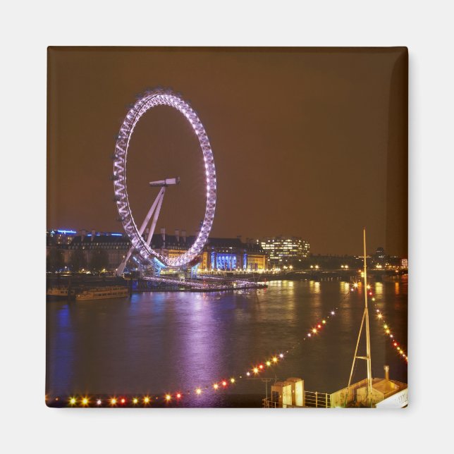 London Eye, River Thames und Lichter von Magnet (Vorne)