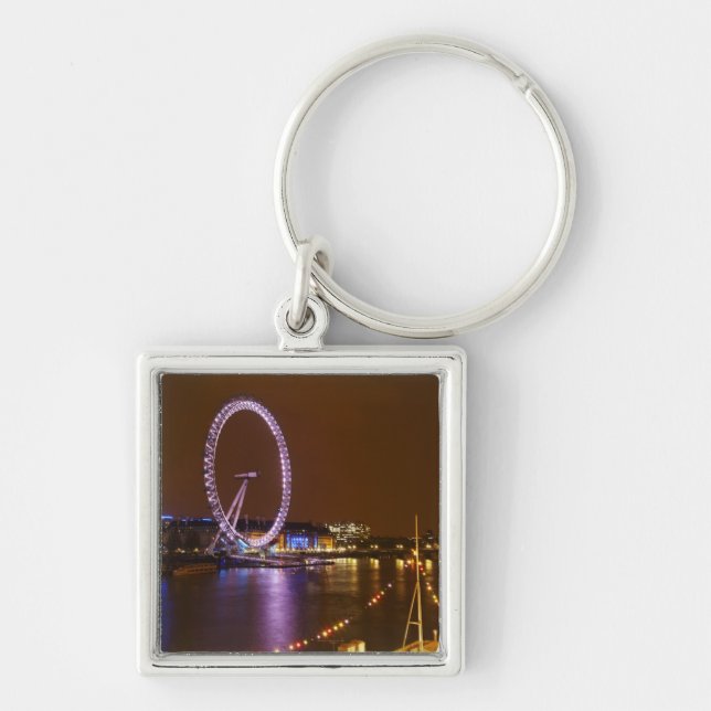 London Eye, River Thames und Lichter von Schlüsselanhänger (Vorne)