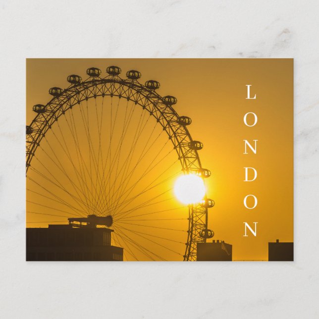 London Eye Silhouette Postkarte (Vorderseite)