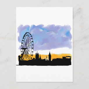London Eye Skyline Art, Geschenke, die Sie können  Postkarte