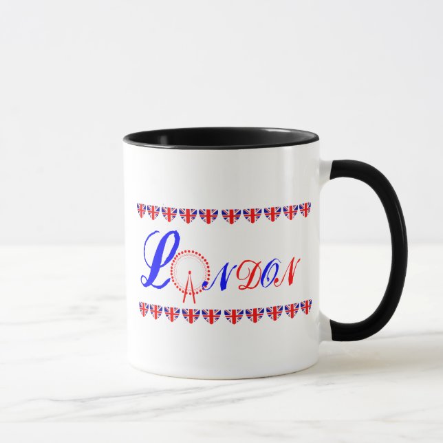 London Eye Union Jack British Theme Tasse (Rechts)
