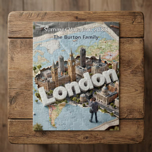 London Familienurlaub 3D Reise Souvenir Puzzle