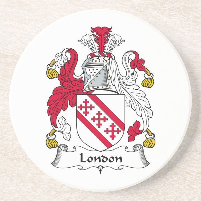 London-Familienwappen Getränkeuntersetzer (Vorne)