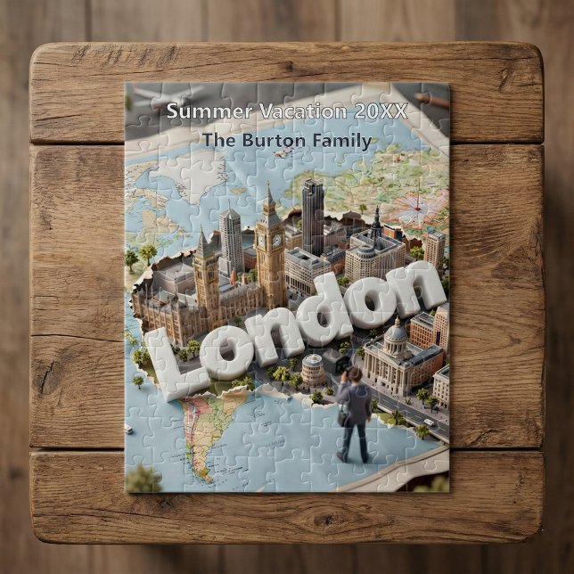 London Family Vacation 3D Travel Trip Souvenir  Puzzle (Von Creator hochgeladen)