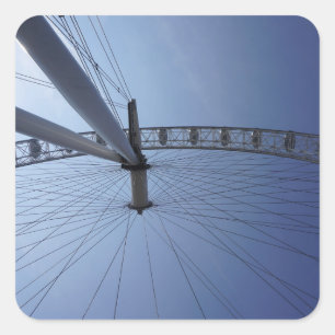 London Ferris Wheel Quadratischer Aufkleber