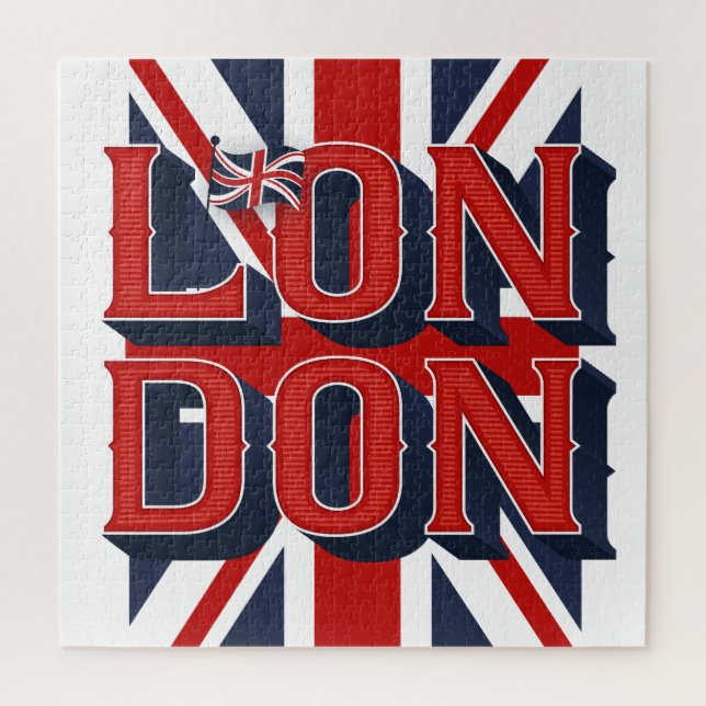London-Flaggen-Puzzlespiel (20x20) Puzzle (Vertikal)