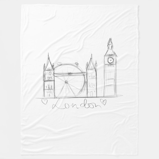 London Fleecedecke (Vorderseite)
