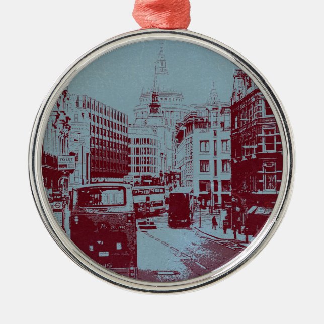 London Fleet Street Ornament Aus Metall (Vorne)