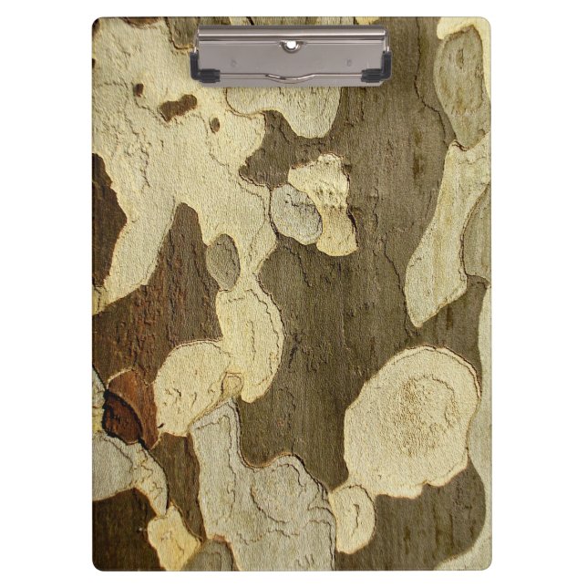 London Flugzeug Tree Bark Clipboard Klemmbrett (Vorderseite)