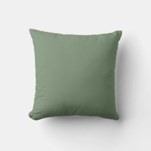 London Frost Mutes Green Solid Color Print, Earthy Kissen