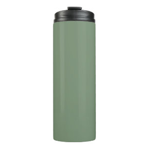 London Frost Mutes Green Solid Color Print, Earthy Thermosbecher