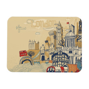 London-Gekritzel-Szene Magnet
