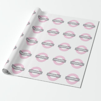 London Girl Untergrund Tube Sign Geschenkpapier