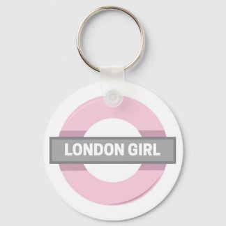 London Girl Untergrund Tube Sign Schlüsselanhänger