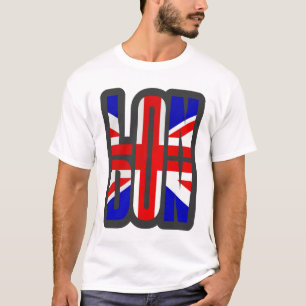 London Großbritannien Flagge Rot Blau UK Souvenir T-Shirt