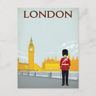 London Guard & Big Ben Vintage Kunst Postkarte