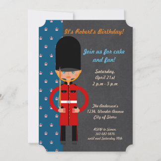 London Guard Boy Birthday Party Einladung