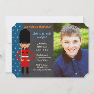 London Guard Boy Birthday Party Einladung