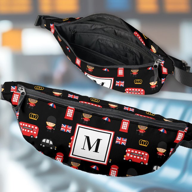 London Guards Bus Name Monogram Großbritannien Bauchtasche (London Guards Bus Name Monogram British England Fanny Pack)