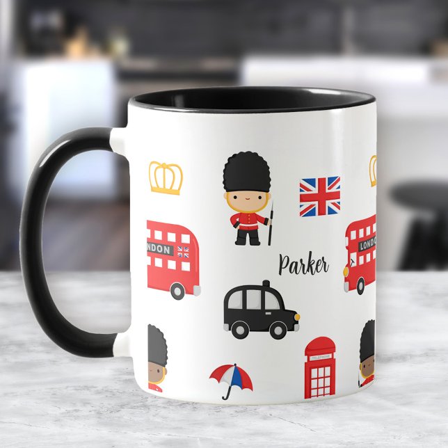 London Guards Bus Name Monogram Großbritannien Tasse (London Guards Bus Name Monogram British England Mug)