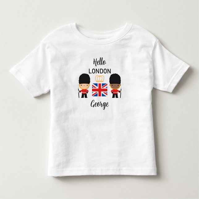 London Guards Mixed Skin Boy Name British England Kleinkind T-shirt (Vorderseite)