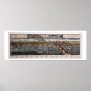 London (handfarbene Gravur) Poster