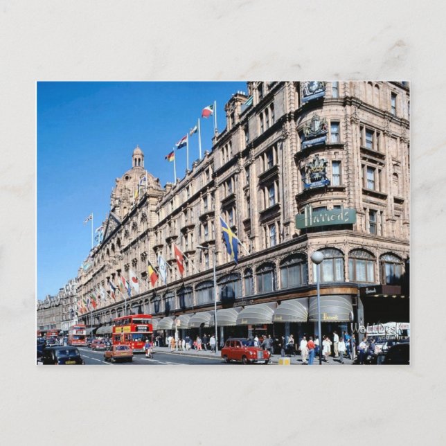 London, Harrods in Knightsbridge Postkarte (Vorderseite)