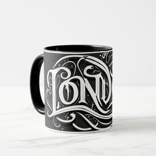 London Heavy Metal Calligraphy - London Metalheads Tasse (Vorderseite Links)