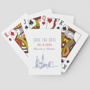 London Hochzeit Termin merken Spielkarten