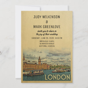 London Hochzeits-Einladung UK England Einladung