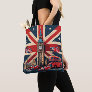 London Icons with Union Jack and Big Ben