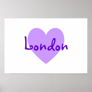 London im Lila Poster