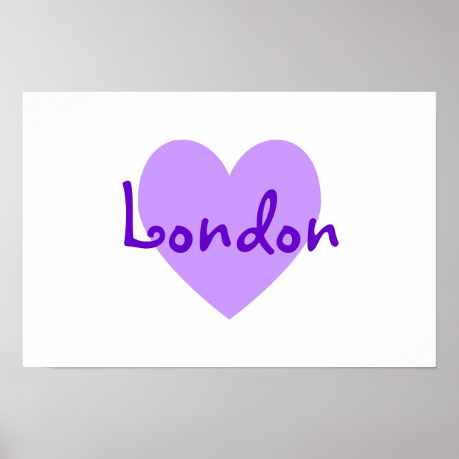 London im Lila Poster (Vorne)