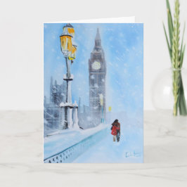 London im Schnee Feiertagskarte