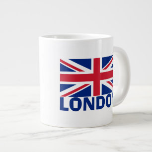 London in Blue Jumbo-Tasse