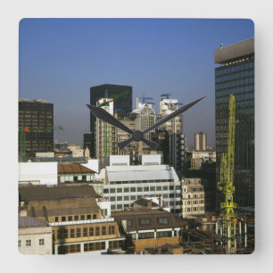 London in den 1990er Jahren Quadratische Wanduhr