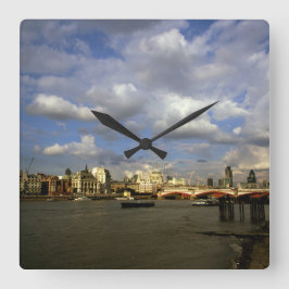 London in den 1990er Jahren Quadratische Wanduhr