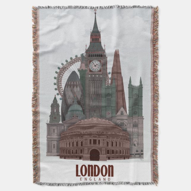 London in den Wolken Rot und Grün Decke (Vorderseite Vertikal)