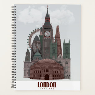 London in den Wolken Rot und Grün Planer