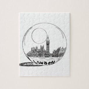 London in einer Glaskugel. Puzzle