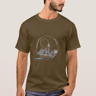 London in einer Glaskugel. T-Shirt