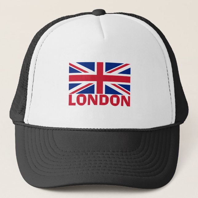 London in Rot Truckerkappe (Vorderseite)
