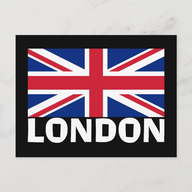 London in Weiß Postkarte (Vorderseite)